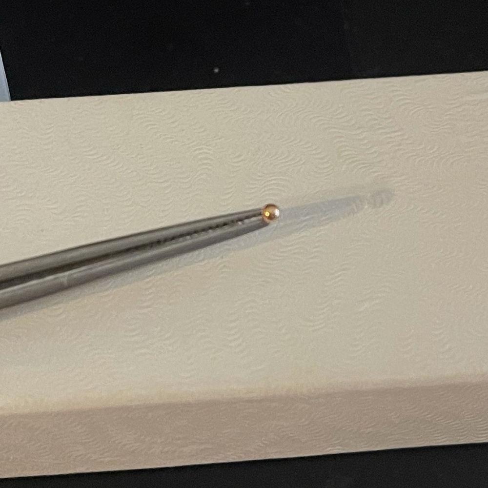 Rose gold 2mm ball threadless end